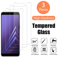 3Pcs Tempered Glass For Samsung Galaxy A3 A5 A7 2016 A6 A8 Plus 2018 J3 J5 J7 2017 J4 J6 Plus Transparent Screen Protector Film