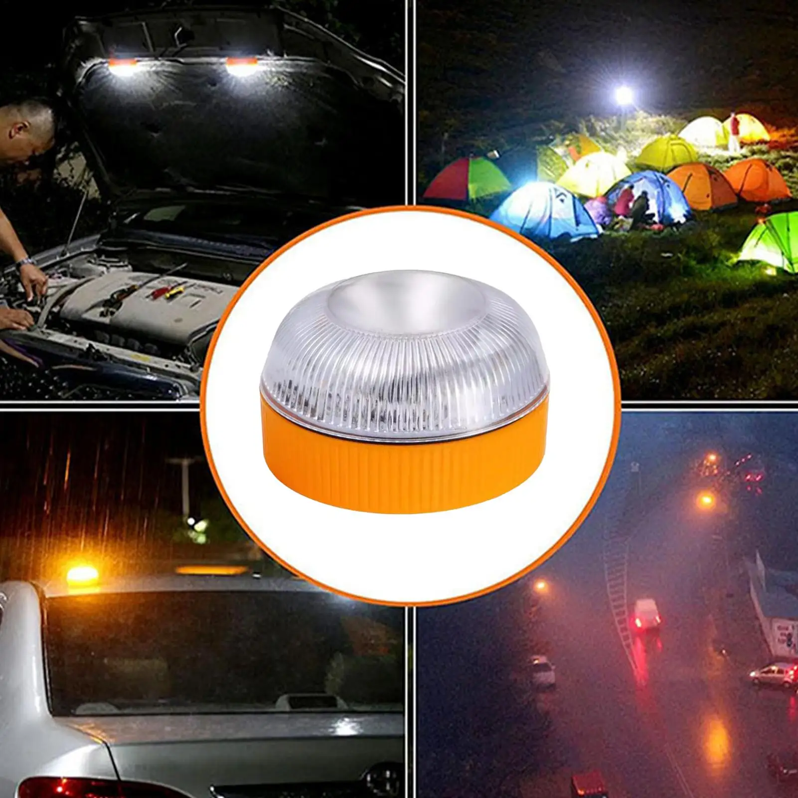 Mini Flashing Lights High Visibility Safety Magnetic Vehicles Flashing Warning Lights For Truck Vehicle RV Automotive Pickup