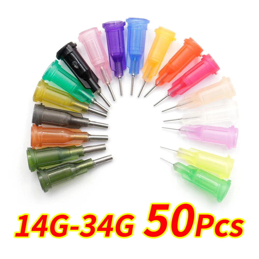 

14G-34G 6.5mm Dispensing Needle Stainless Steel Dispensing Needle Spiral Mouth Nozzle Glue Needle for Glue Dispensing