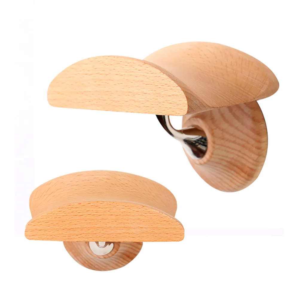 HeMu No-Drill Wooden Headphone Stand, Wall Mounted Headset Hanger, Universal Organizer for Gaming Headphones & Accessories,