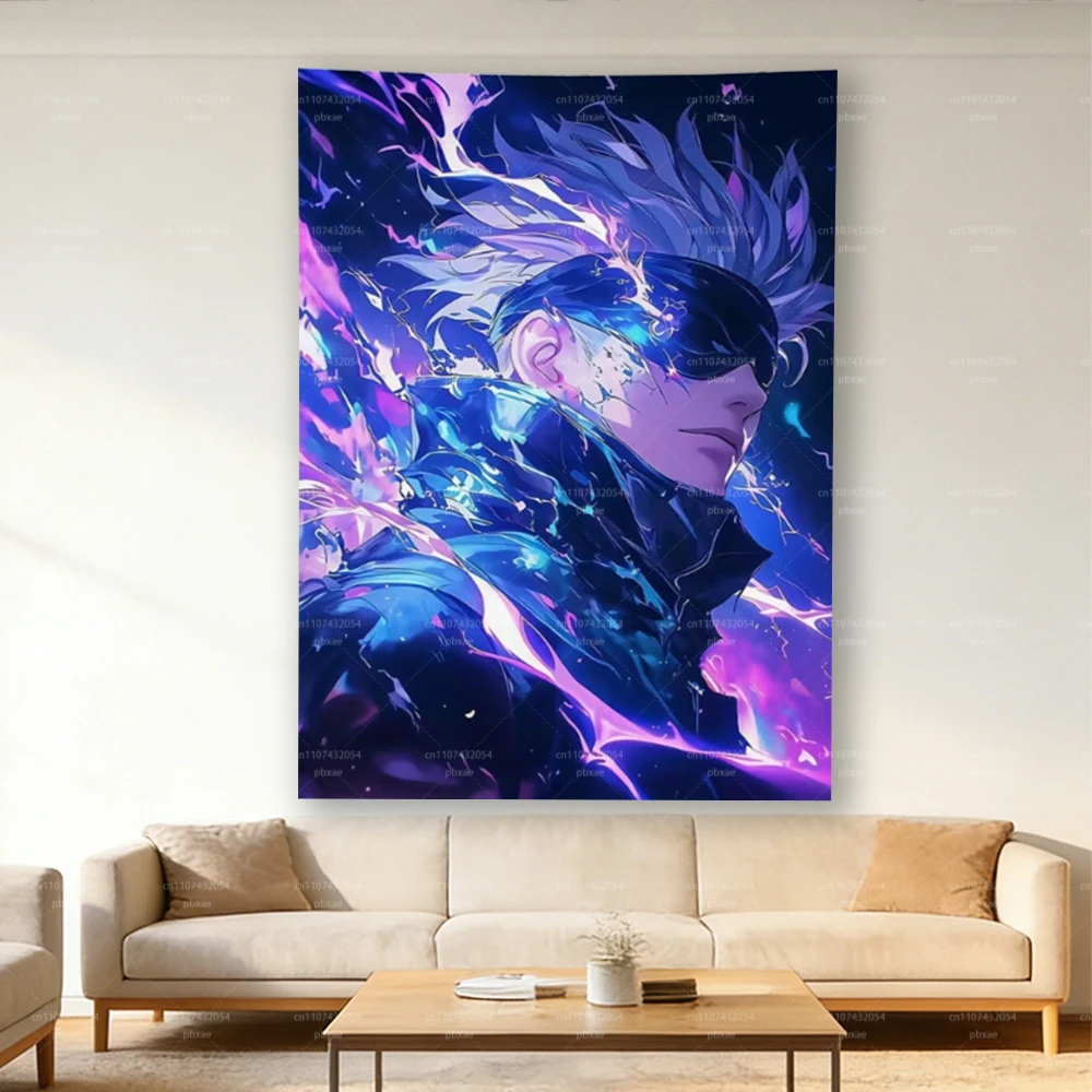 G-Gojo S-Satoru Anime-Wandteppich, moderner Kunstdruck, Wanddekoration für Schlafzimmer, Wohnzimmer, Heimdekoration