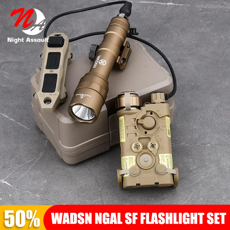 WADSN NGAL Red Green Blue IR Laser Sight Tactical M600U M300A Flashlight White Light Dual Function Pressure Switch Fit 20mm Rail