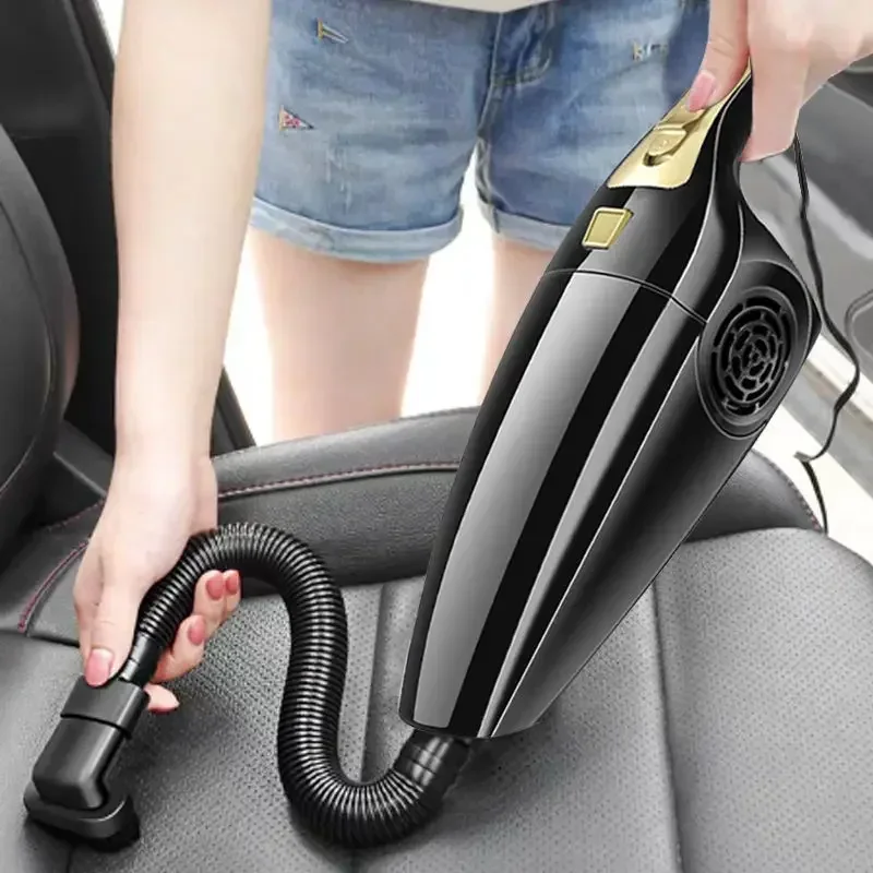12V Car Vacuum Cleaner, Powerful Suction Handheld Vacuum with Accessories, Portable for Auto, Home, Pet Hair Cleaning