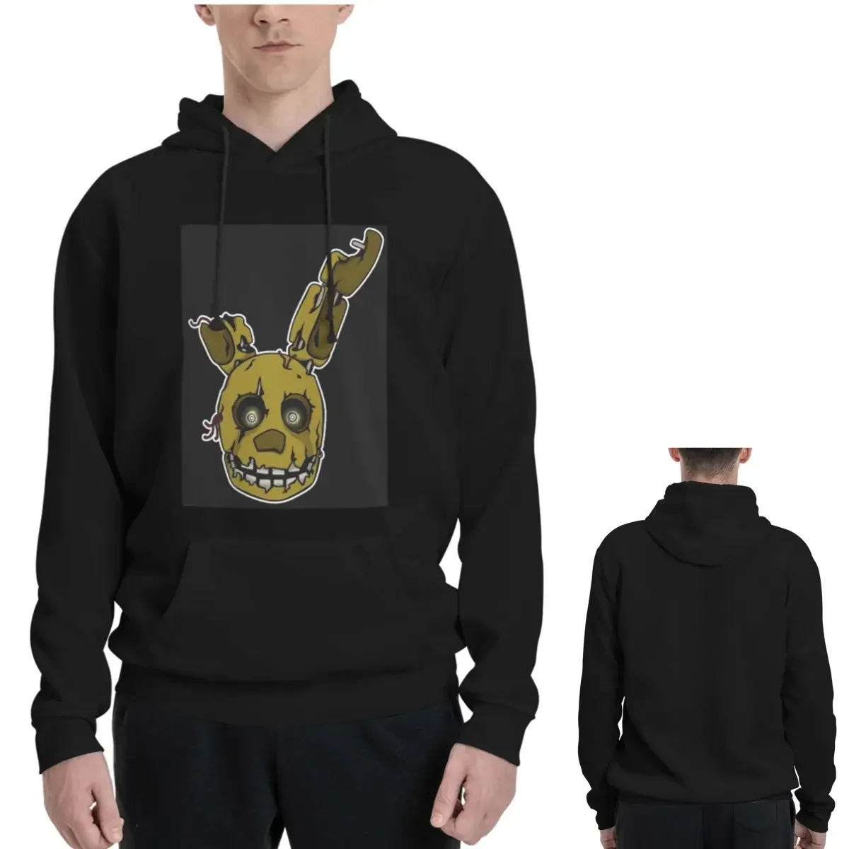 خمس ليال في فريدي - FNAF 3 - سترة بغطاء للرأس للرجال والنساء بلوفر هاراجوكو بأكمام طويلة مع قلنسوة للخريف والشتاء