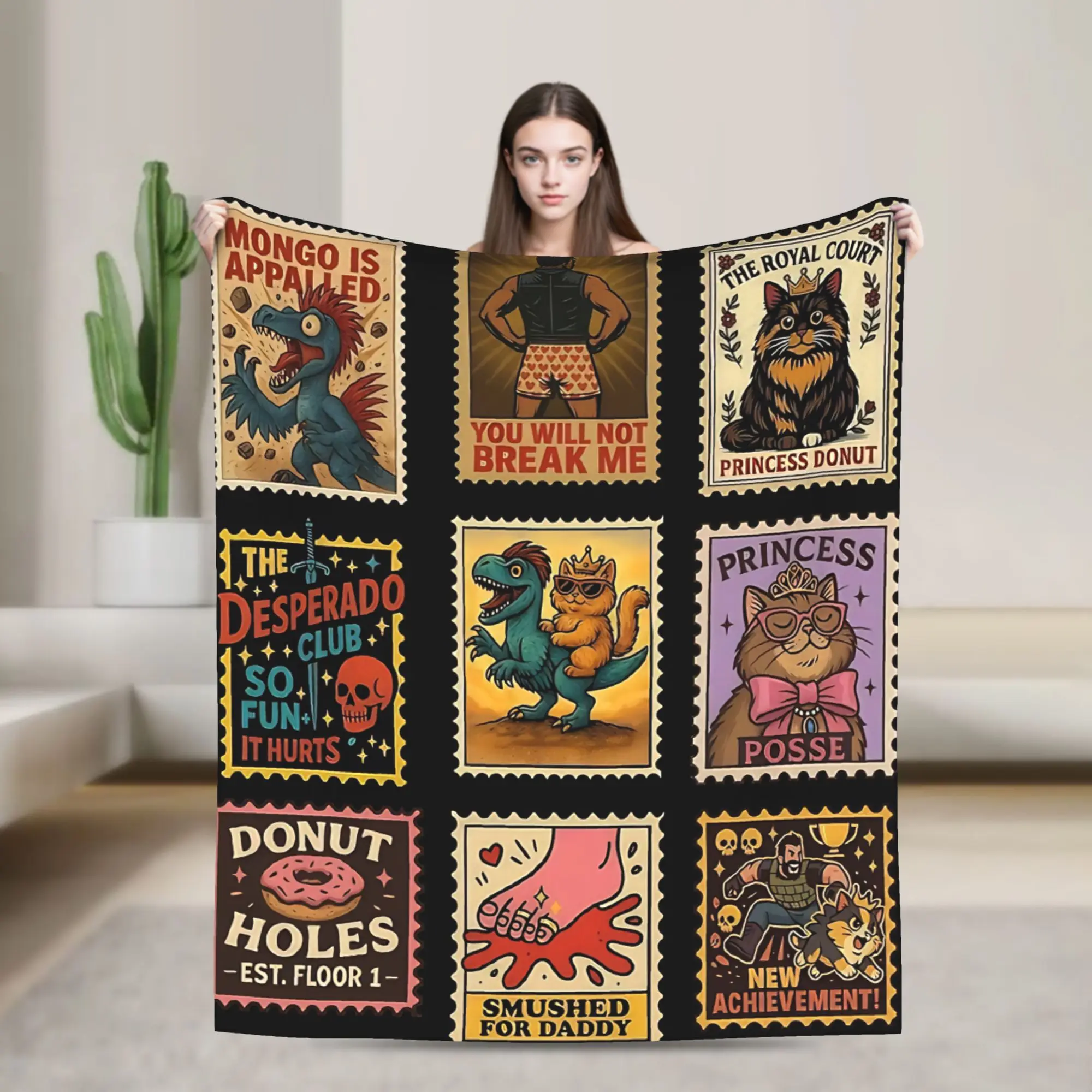 Super Warm Blanket Airplane Travel Dungeon Crawler Carl  Bedding Throws  Flannel Bedspread For Couch Bed Print Sofa Bed Cover