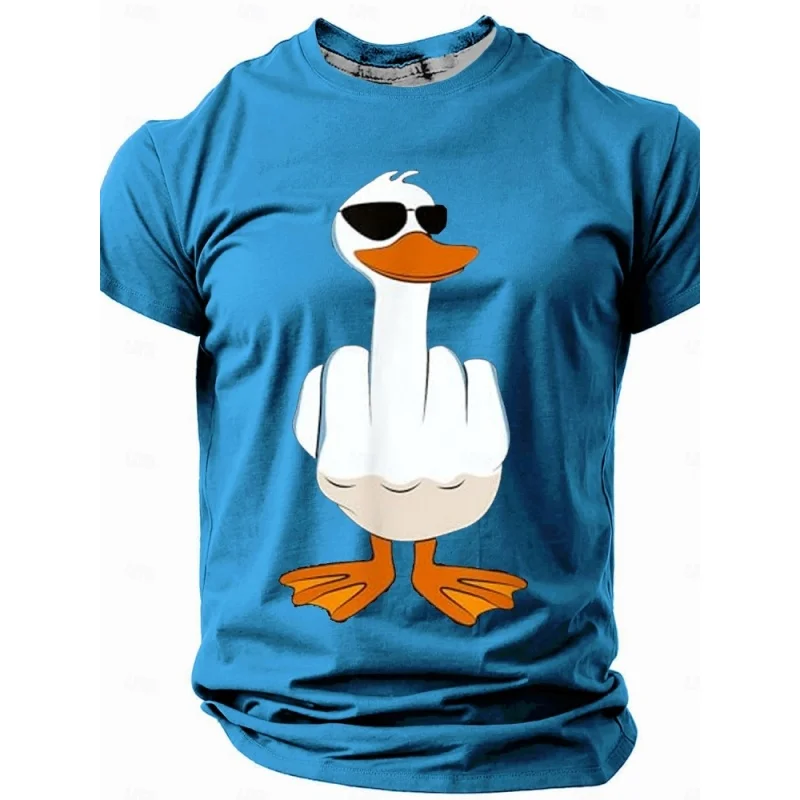 Ducks Disdain Graphic T Shirt For Men Funny Animal 3D Print Tees Summer Streetwear Unisxe T-Shirts Round Neck Tops Short Sleeves image 3