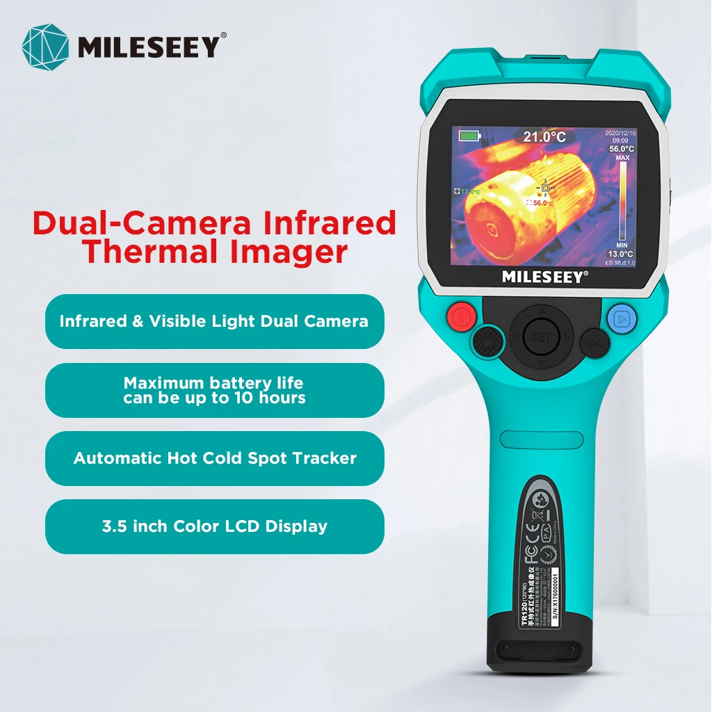 Mileseey TR120 /256 Professional Thermal Imager High Resolution Infrared Thermal Camera High Senstive Thermal Imager for Repair 