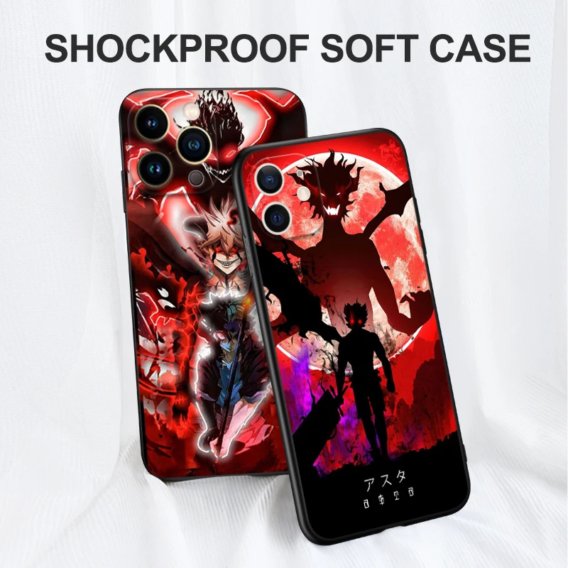 Black tpu Case For itel A60 P40 VISION 5 A18 S18 INFINIX SMART 7 PLUS 7HD HOT 30 30I PLAY NOTE Anime Black Clover