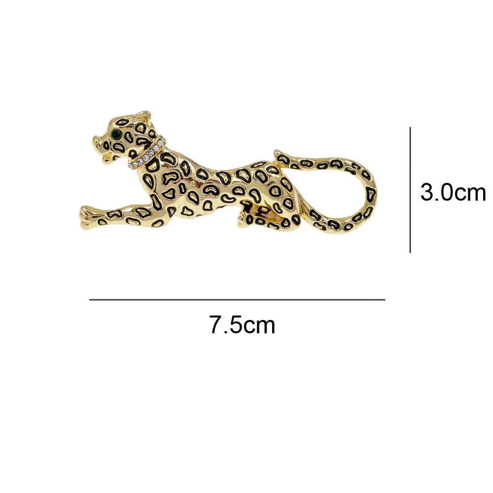 CINDY XIANG Enamel Leopard Brooch Women And Men Fashion Pin Animal Design Jewelry Suit Coat Accessories High Quality