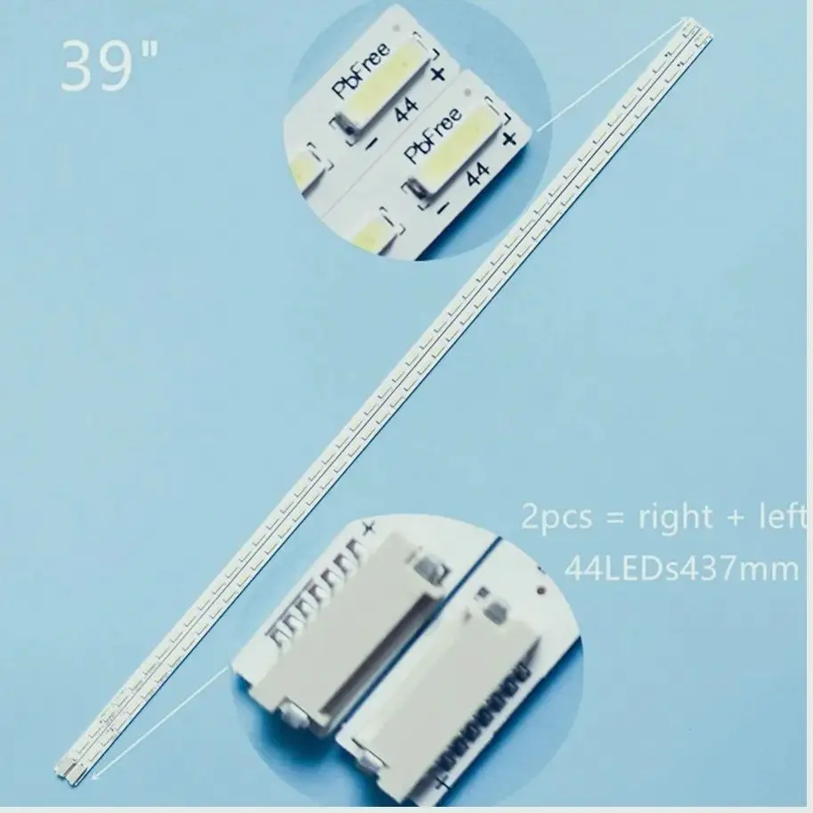 

Светодиодная подсветка телевизора 39 дюймов Светодиодная лента CEM877A CEM878A LC39LE440M 44 светодиода 437 мм x 2