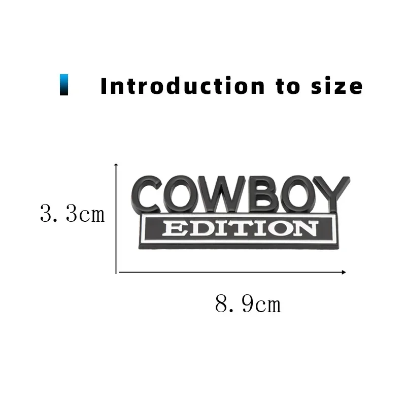 Car Body Sticker for COWBOY EDITION Logo Nissan Ford MG Chevrolet Peugeot MINI Infiniti Volvo Geely Auto Emblem Decal Decoration