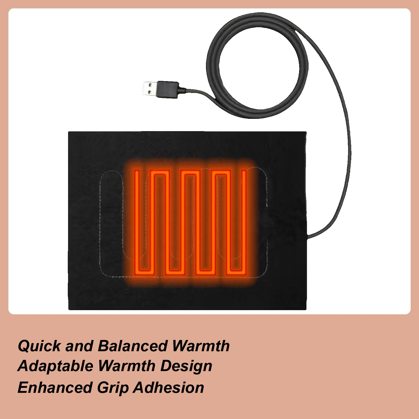 Heating Mouse Pad 3-Level Electric Safe Overheat Protection Warmer Mat Heated Desk Mat Hand Warmer for Home Dorm Office Study