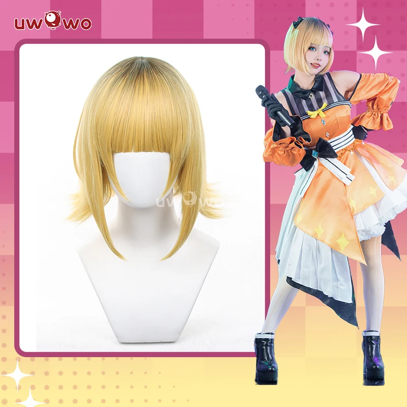 

UWOWO Cosplay Memm-Choo Idoll Stagee Performancee Ver. Memm Choo Cosplay Wig Short Yellow Hair