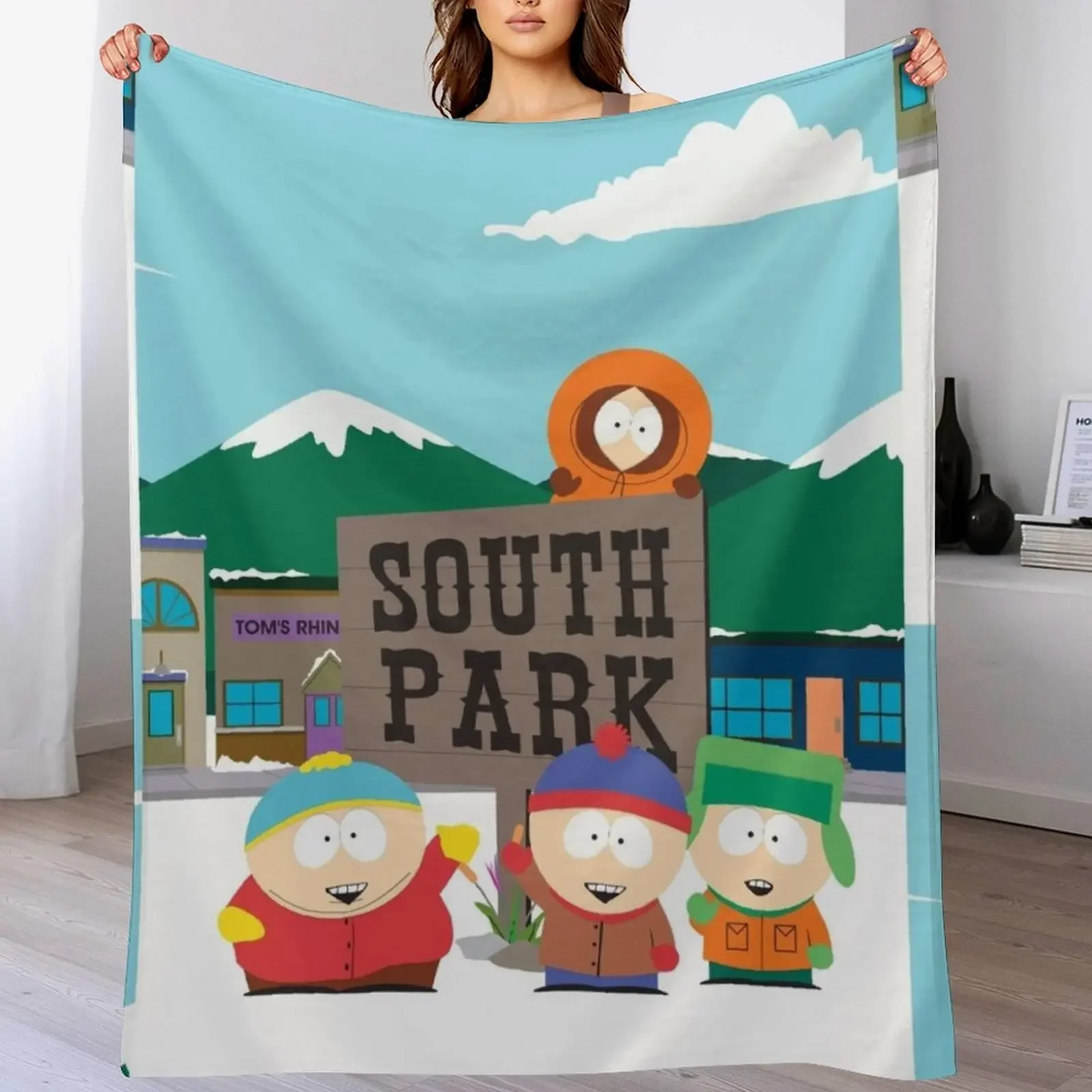 

PLUS26 [SOUTH] CHRISTMAS Throw Blanket Loose Retros Summer for sofa Blankets