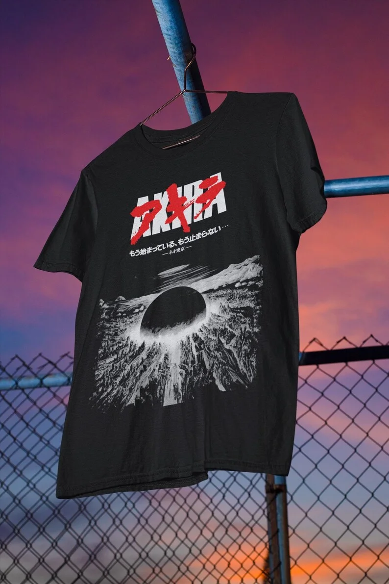 2025 خمر أكيرا تي شيرت أنيمي قميص الشارع الشهير أنيمي هدية مانغا اليابانية اليابان نمط المرأة بلايز الهيب هوب Y2K Bigsize Fasion