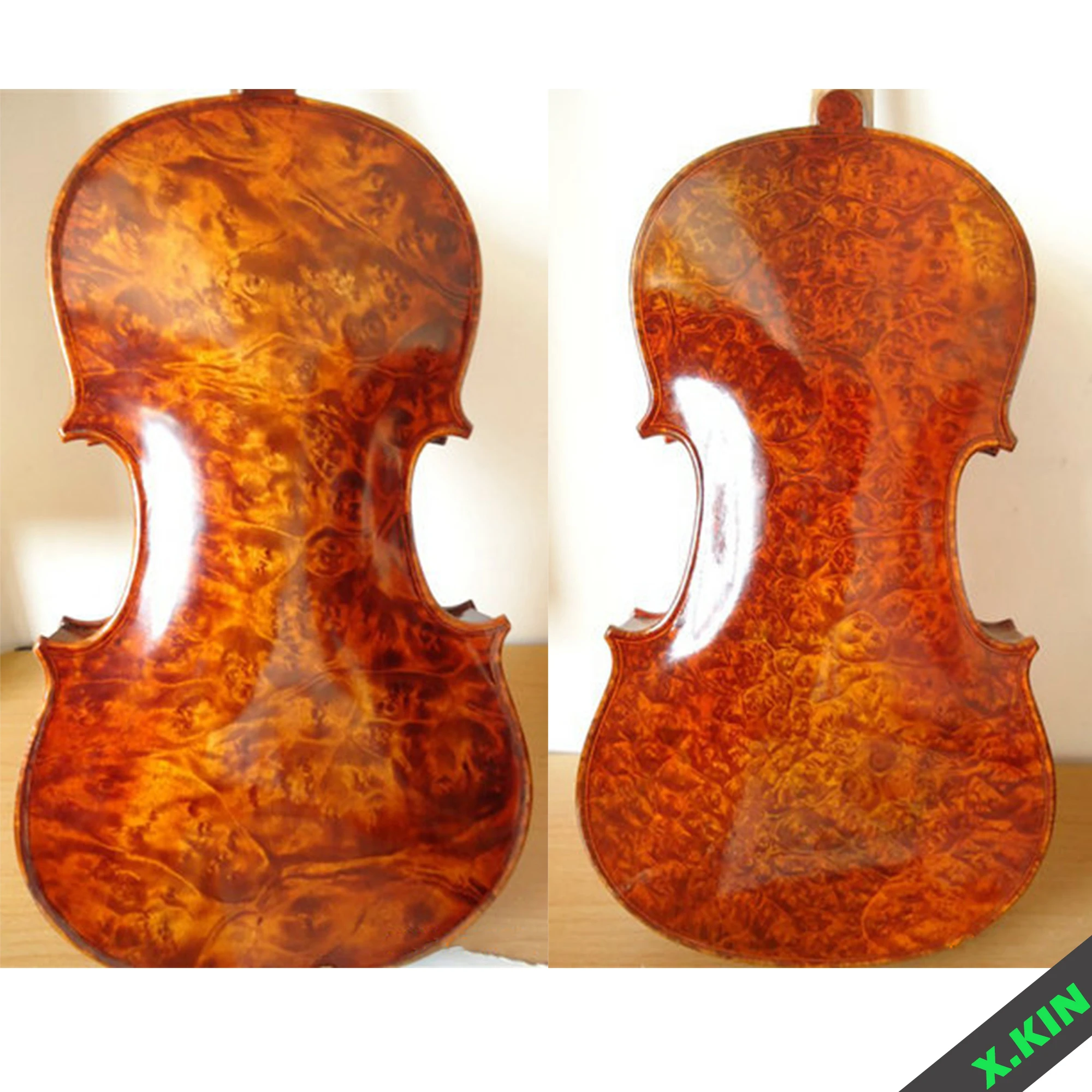 

Профессиональная скрипка 4/4 из массива клёна с прожилками «птичий глаз» и «тигровый клён», ручной работы