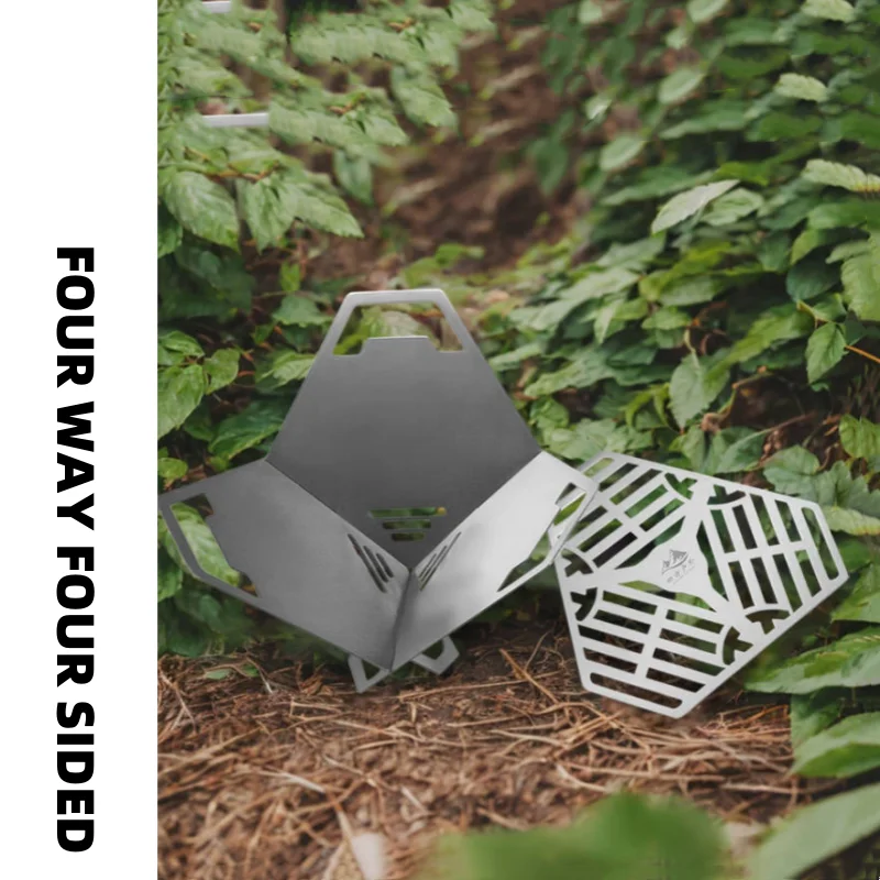 Outdoor Pure Titanium Multi-functional Barbecue Grill Windproof Heating Lightweight Stove Detachable and Portable Barbecue Stove