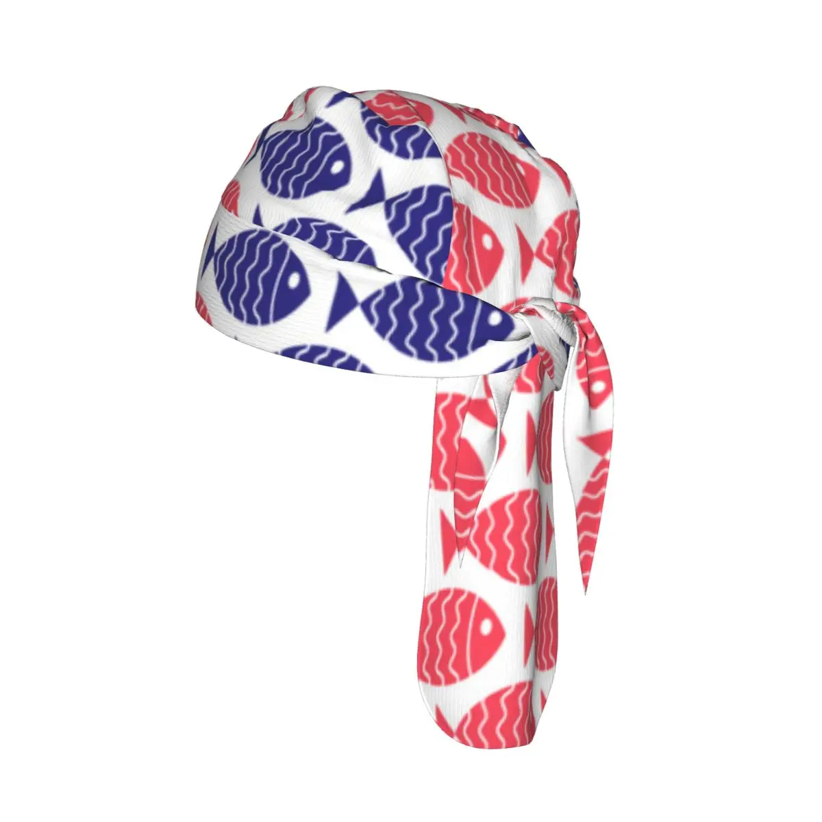 

Nautical Fish Illustration Sport Running Hiking Sunscreen Hood Headwear Cycling Cap Quick Dry Pirate Hat