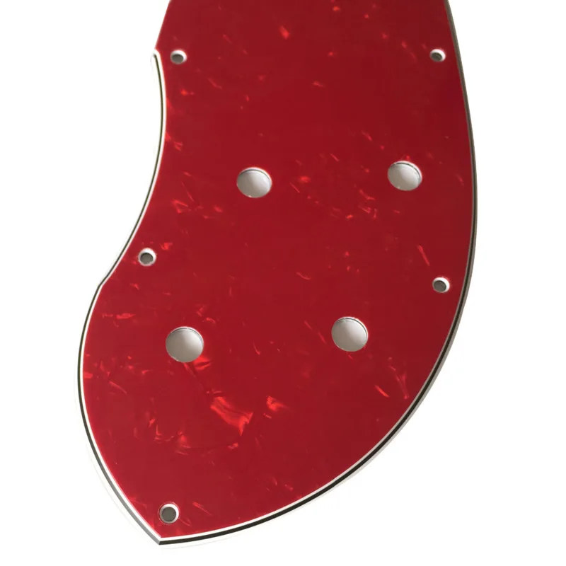 Pleroo กีต้าร์ที่กำหนดเอง pickgaurd - สำหรับ '72 Custom RI Tele กีต้าร์ Pickguard Scratch Plate, 4 ชั้นสีแดงมุก