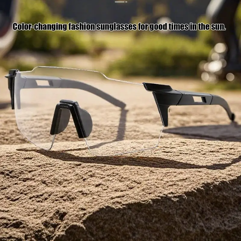 

Фотохромные прозрачные спортивные солнцезащитные очки с защитой UV400 для мужчин и женщин, уличные MTB, дорожные велосипедные спортивные очки