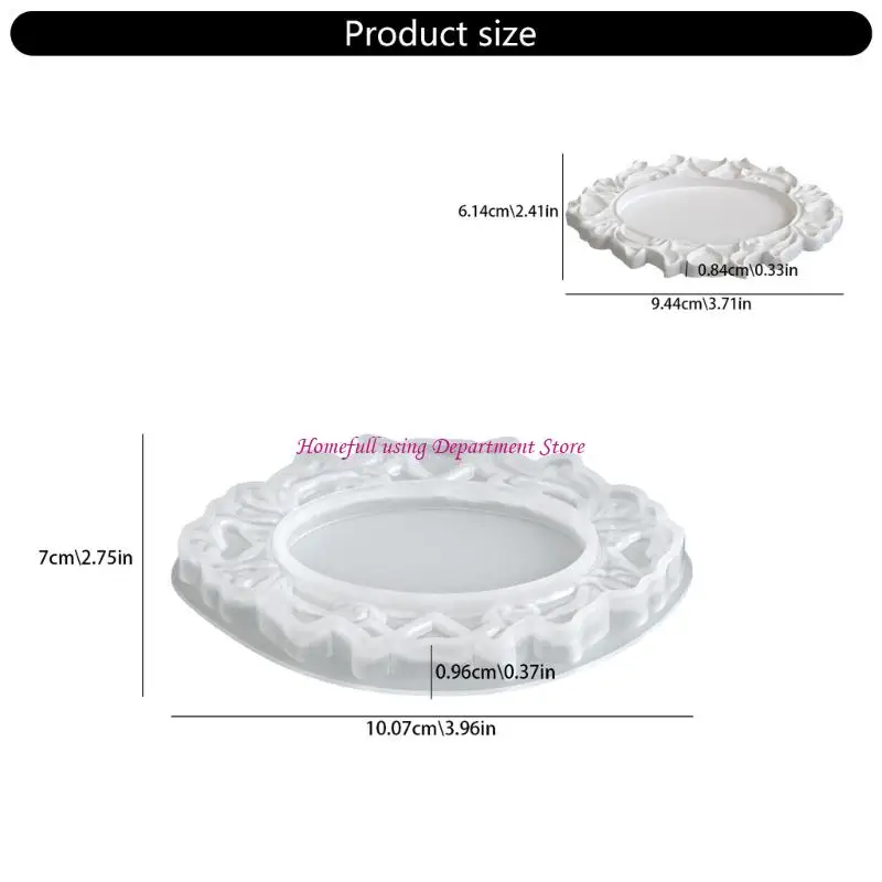  Silicone Embossed Floral Tray Mold Home Decors Accessories Easy Demolding Design