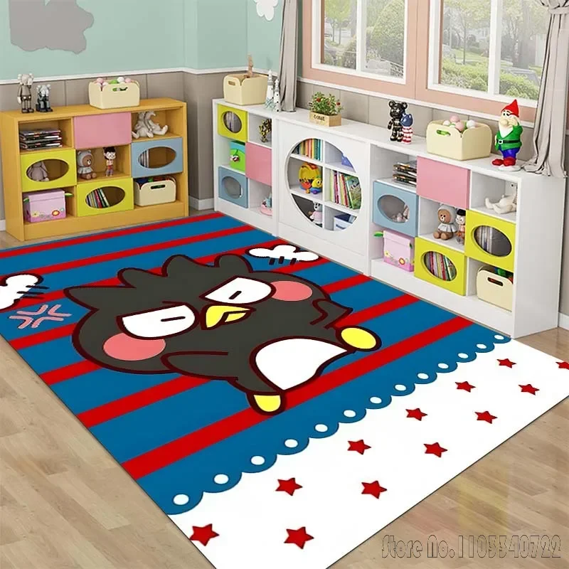 Karpet motif kartun Bad Badtz Maru Sanrio, karpet motif untuk ruang tamu, Kamar tidur, dekorasi rumah, karpet bermain anak-anak, keset anti licin