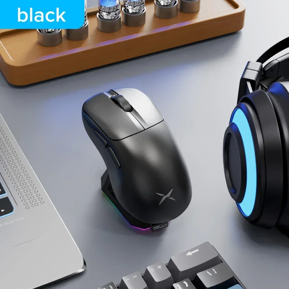 Imagem -06 - Mouse sem Fio para Jogos Ratos Ergonômicos Leves Rgb Charging Dock 8k Polling Rate Ttc Golden Encoder para pc Gamer Delux-m500pro