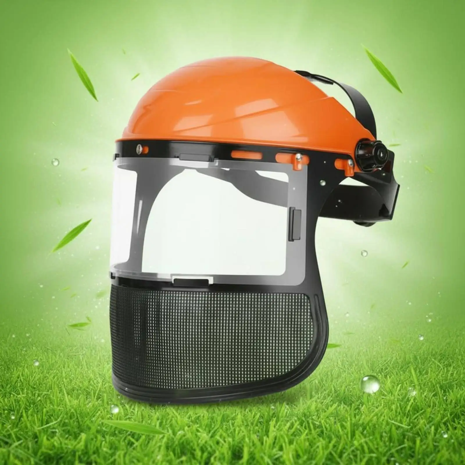 Durable Lawn Mower Face Shield for Men with Adjustable Head Strap Anti Debris Visor for Garden Trimming Use