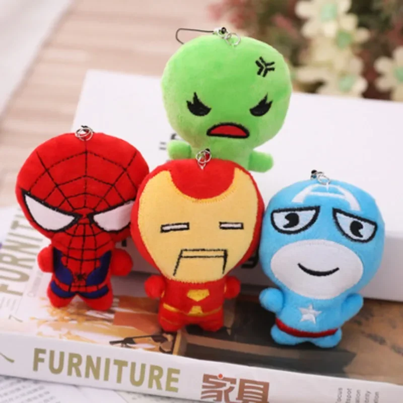 New Kawaii 10cm Avengers Cute Plush Doll Mobile Phone Backpack Pendant Film and Television Peripherals Children's Birthday Gift