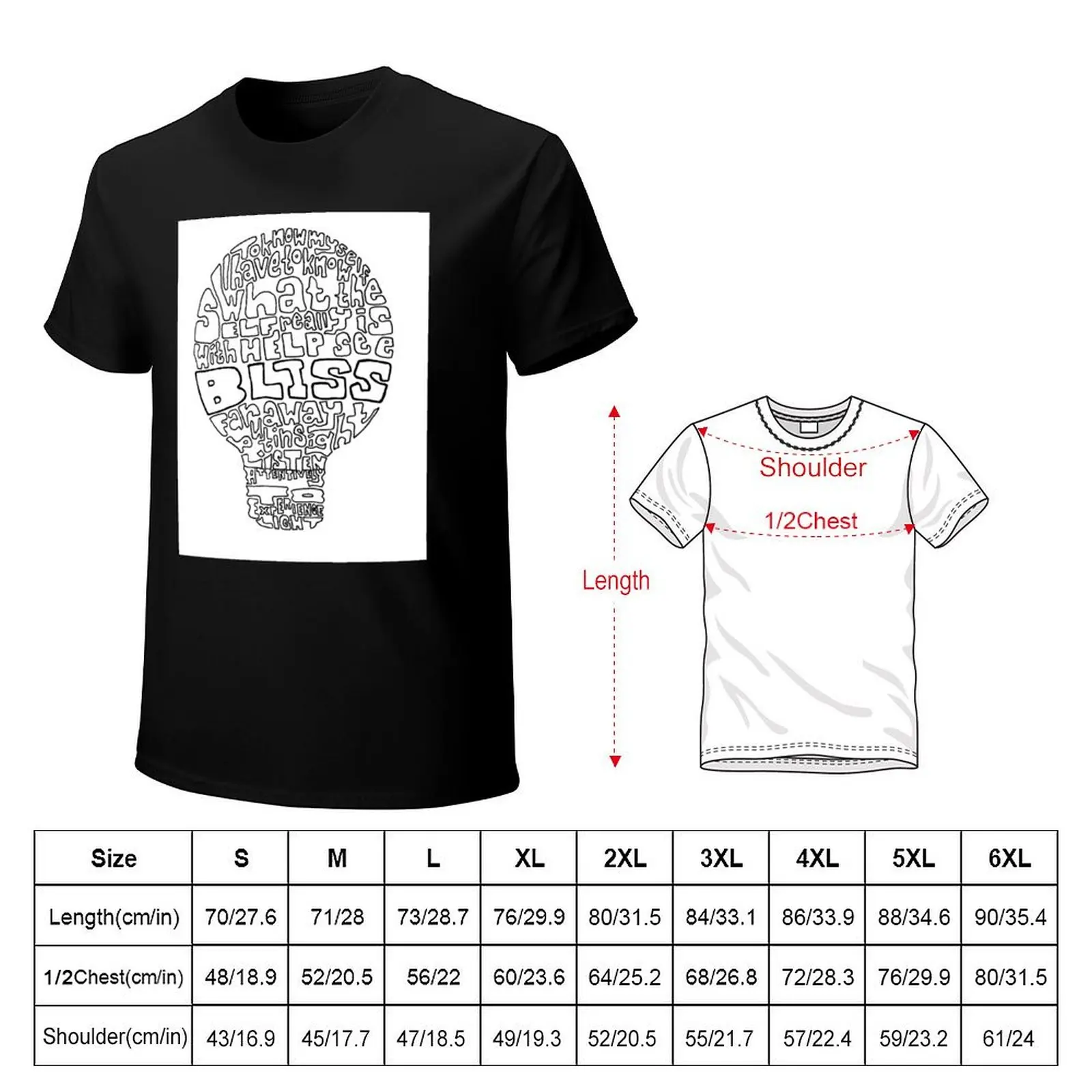 Enlightened experience T-Shirt man t shirt summer top oversizeds mens t shirts