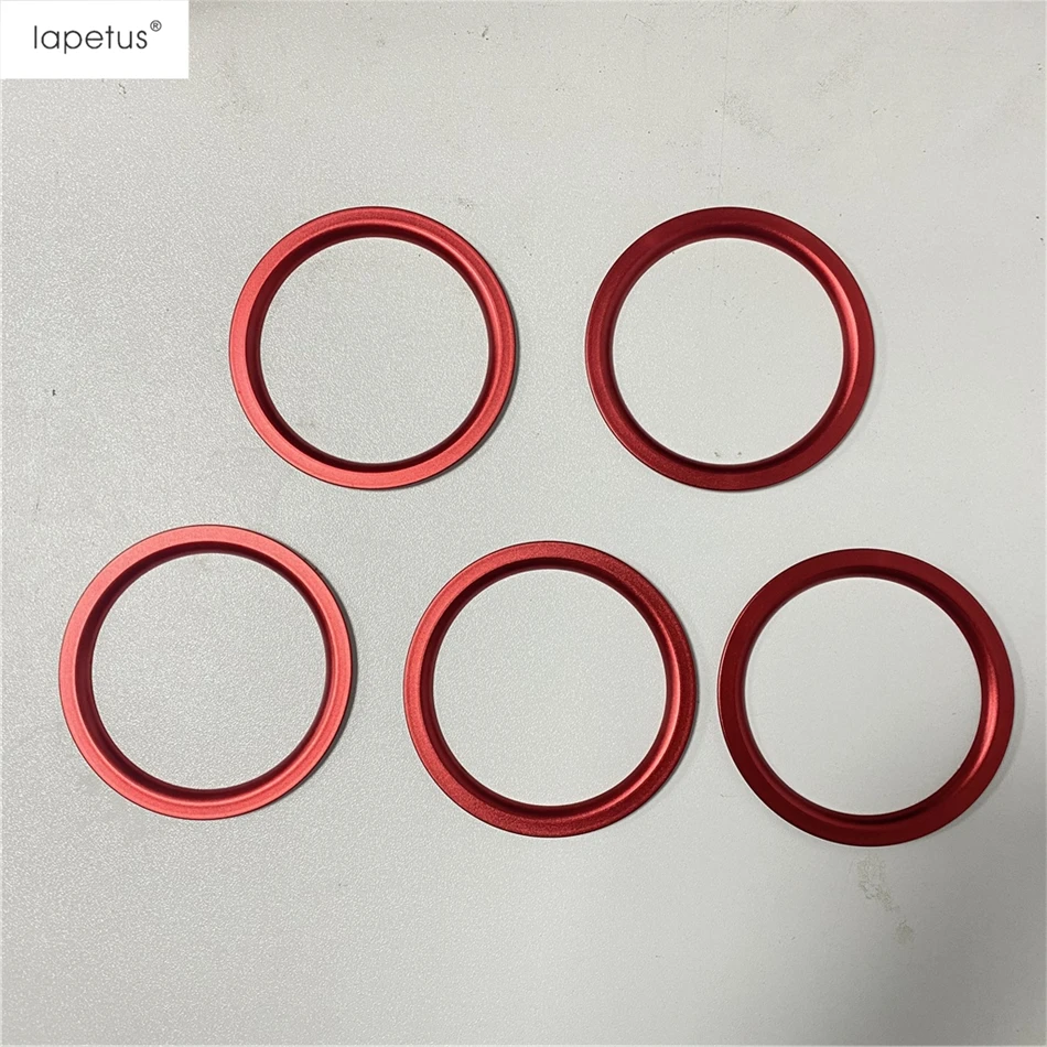 5 Pcs Dashboard Air Conditioning AC Outlet Vent Ring Cover Trim For Suzuki Vitara Escudo 2015-2023 Red /Carbon Fiber Accessories