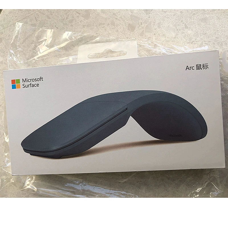 Mouse Microsoft Surface Arc, modis, tipis, dapat dilipat, Bluetooth, mouse rumah dan kantor