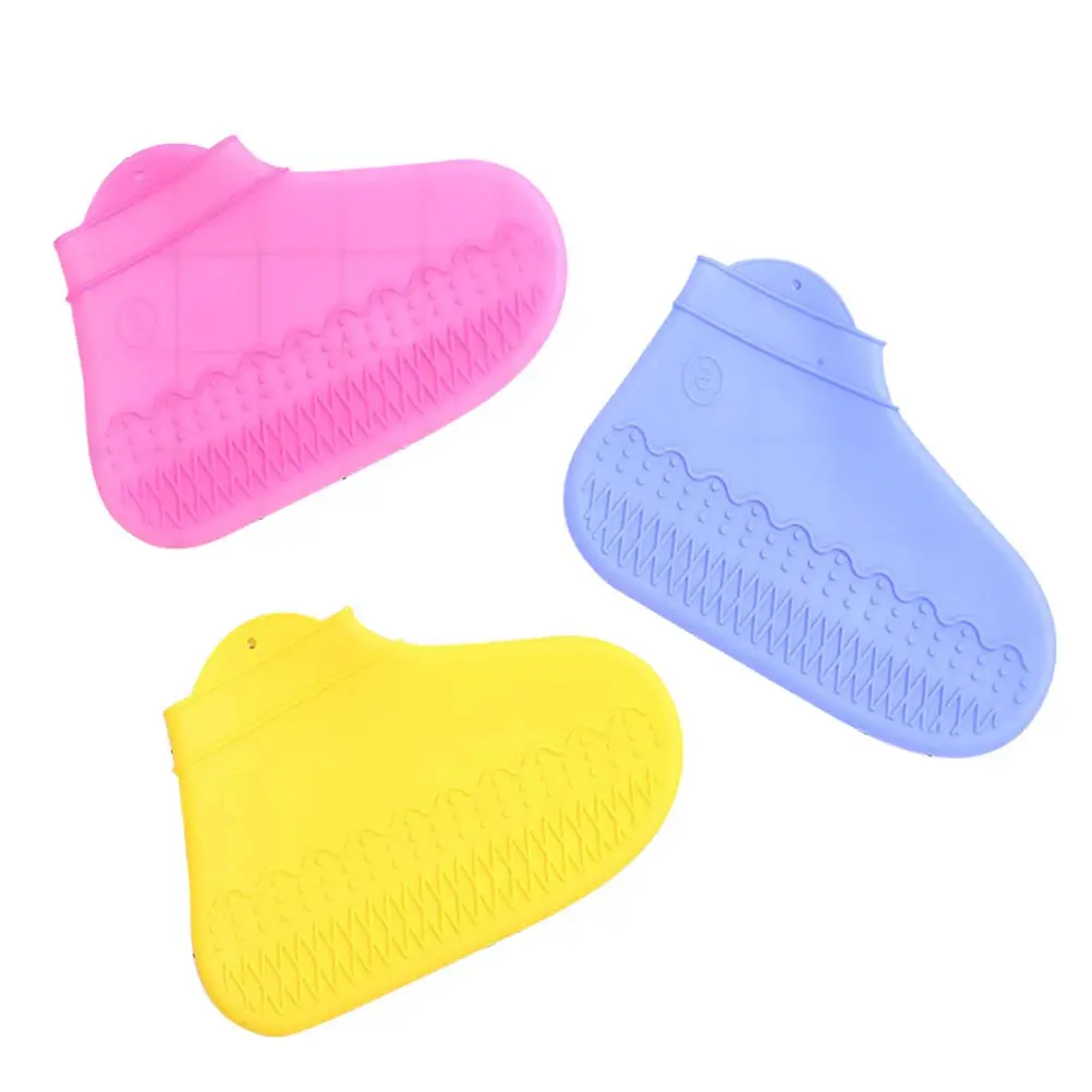 

3 пары силиконовых водонепроницаемых чехлов для обуви, многоразовые, эластичные, нескользящие, складные, удобные, унисекс, для дождливой погоды