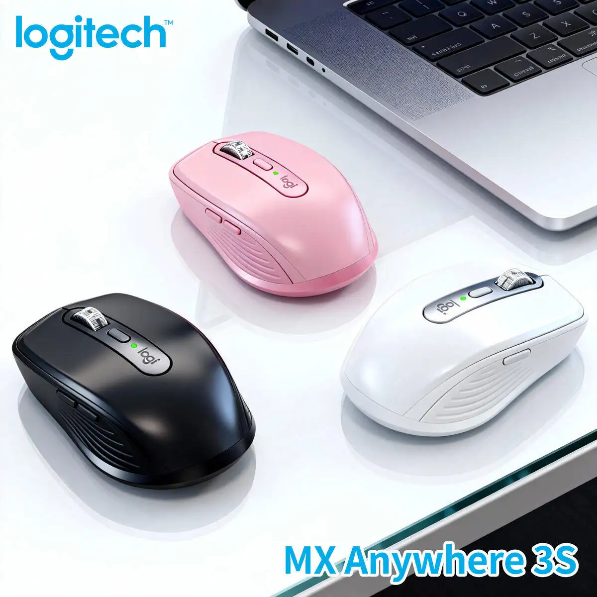 

Logitech MX Anywhere 3S Compact Wireless Mouse for MacBook Air Pro Home Office