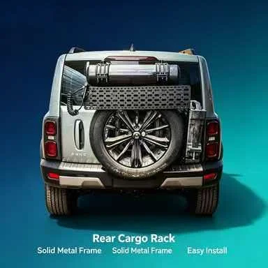 SUV Rear Spare Tire Mount Molle Plate 76cm×16.5cm Heavy Duty Storage Bracket Off-roading Travel Organizer Equipment