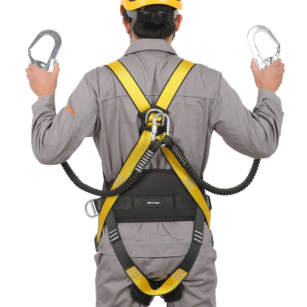 

Пятиточечная страховочная привязь для всего тела, для строительных площадок на открытом воздухе, высотных работ, страховочный трос от падения, различные комбинации, P752