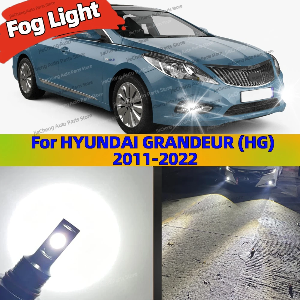 

2pcs Car LED Front Fog Lights Bulbs 6000K Lamp For HYUNDAI GRANDEUR HG 2011-2022 2012 2013 2014 2015 2016 2017 2018 2019