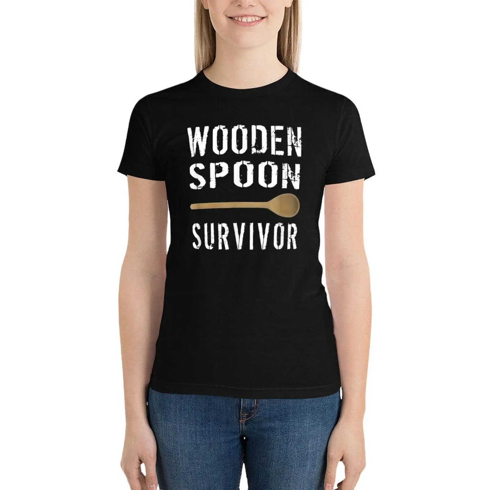 

Wooden Spoon Survivor T-Shirt Blouse shirts graphic tees plus size tops western t shirts for Women