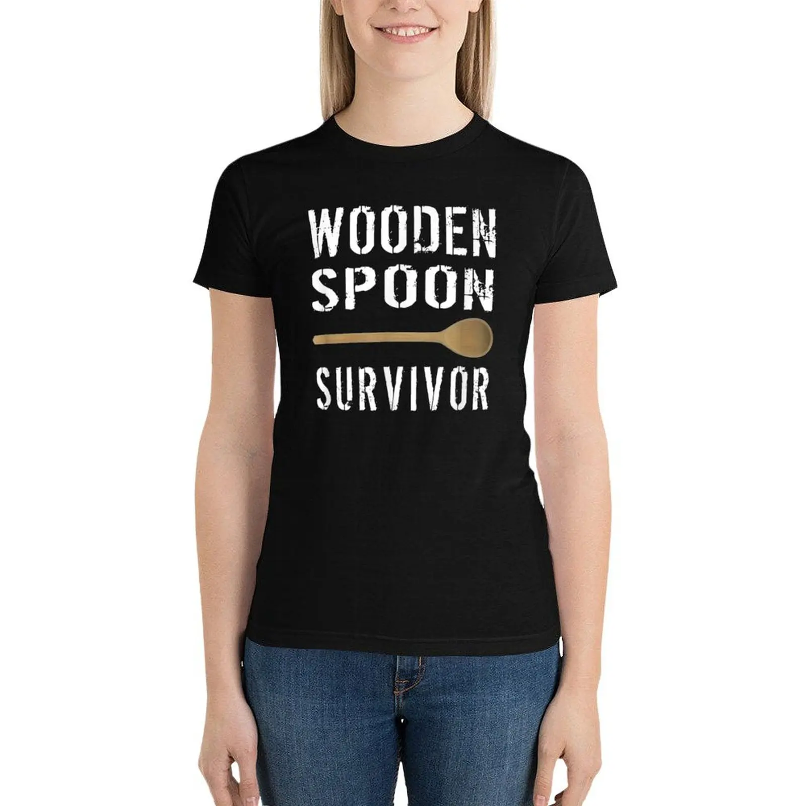 Wooden Spoon Survivor T-Shirt Blouse shirts graphic tees plus size tops western t shirts for Women