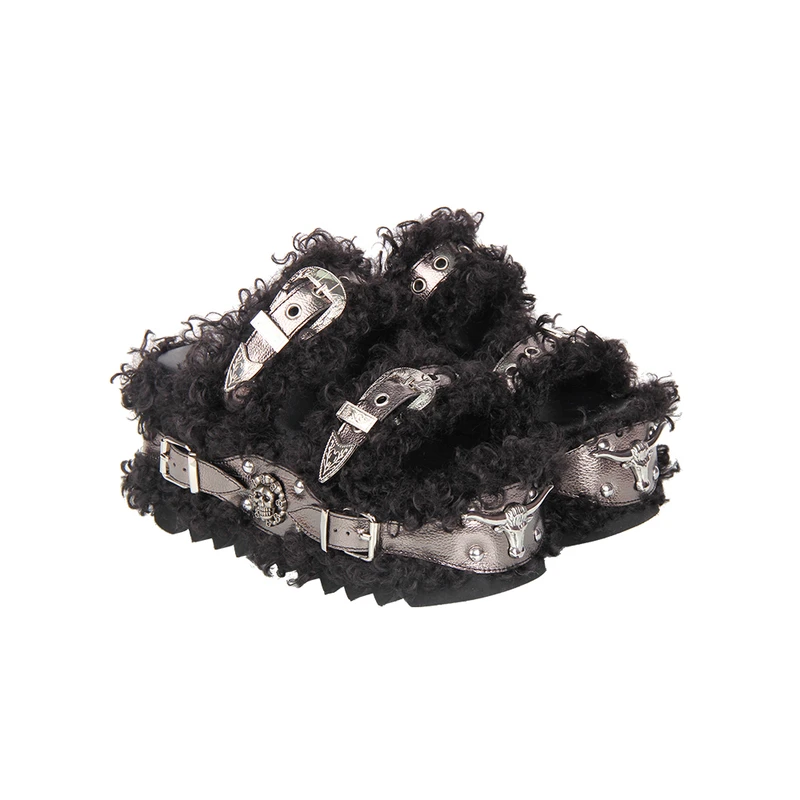 

2025 New Product Lolita Heavy Industry Rivet Decoration High Heels Sponge Cake Shoes Japanese Sweet Girl Single Shoes