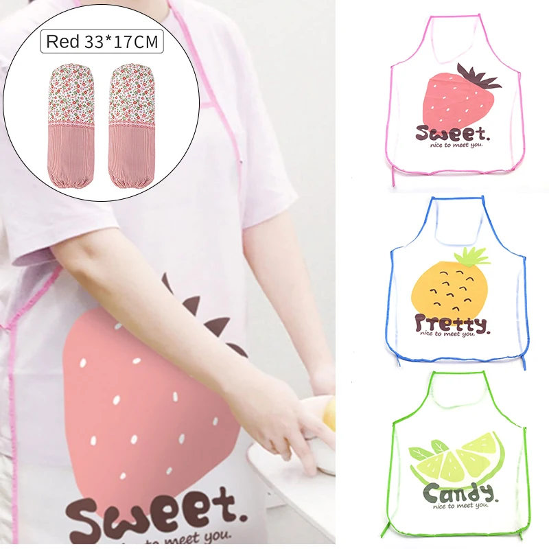 

Fruit Pattern Apron Fashion Waterproof Apron Kitchen Aprons for Women Men Cooking Female Adult Waist Thin Breathable Male Work