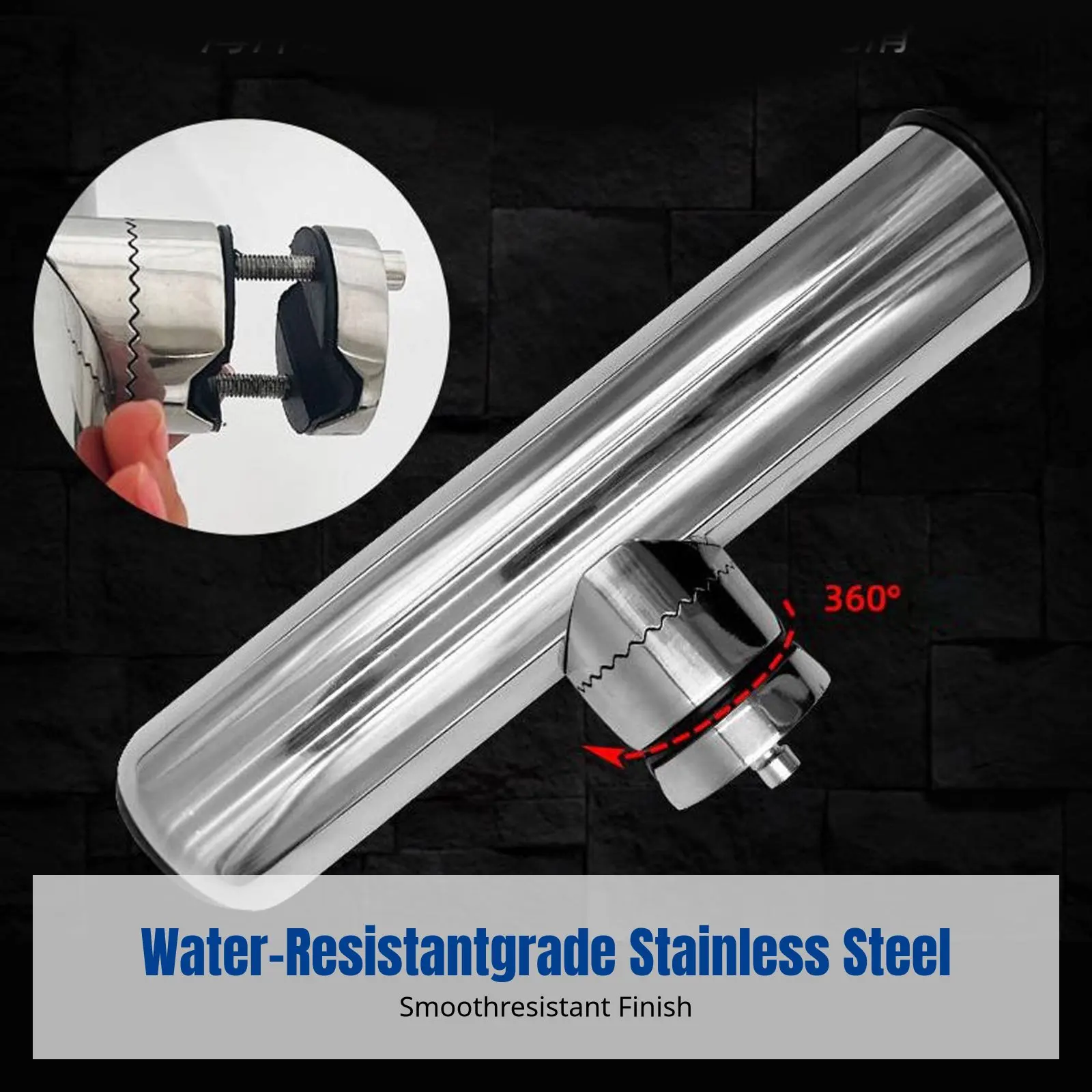 

Держатель для удочки, морская фурнитура, нержавеющая сталь 316, 360° ° Регулируемое, надежное крепление, дренажный отверстие