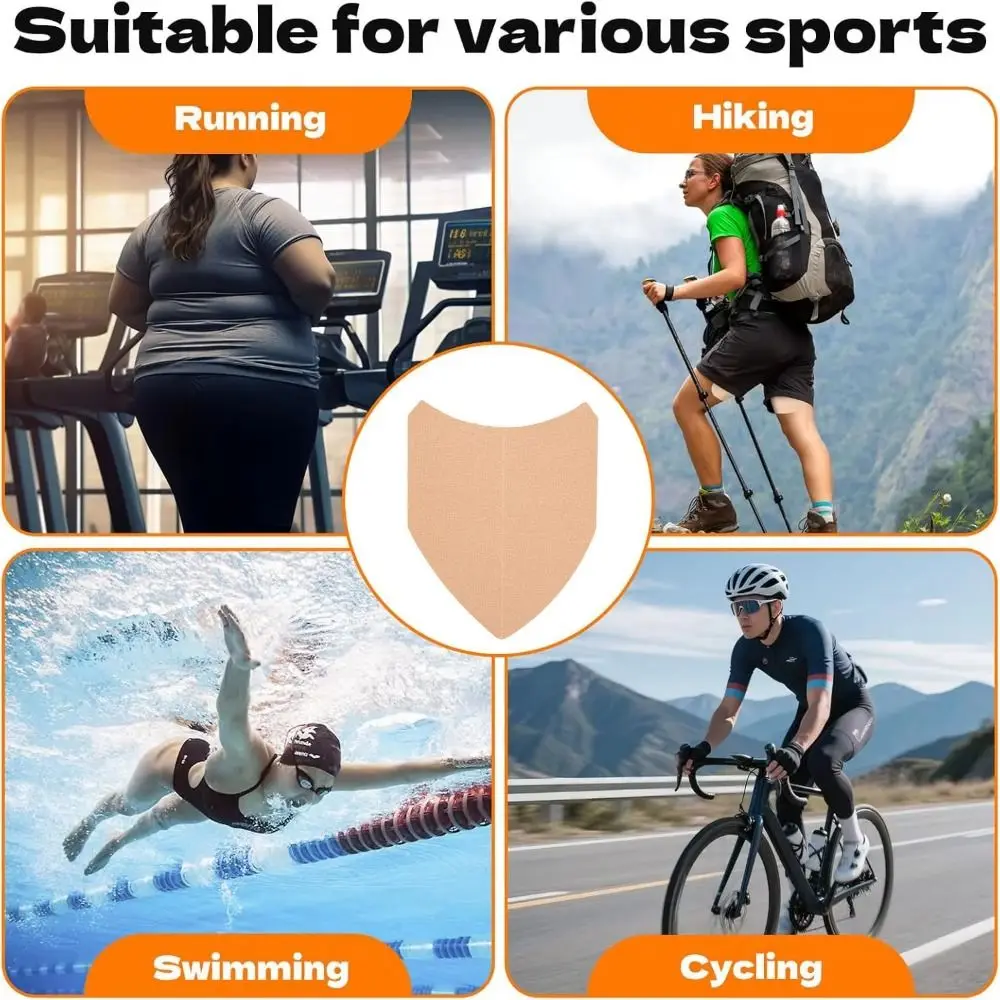 10Pcs Invisible Anti Chafing Thigh Bands Self-Adhesive Disposable Thigh Protection Pads Waterproof Sweatproof