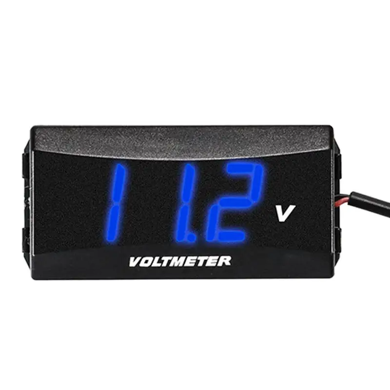 Digital Voltage Meter Waterproof 12V Battery Meter LED Display Voltmeter Weather-Resistant Digital Voltmeter Gauge Voltage Gauge