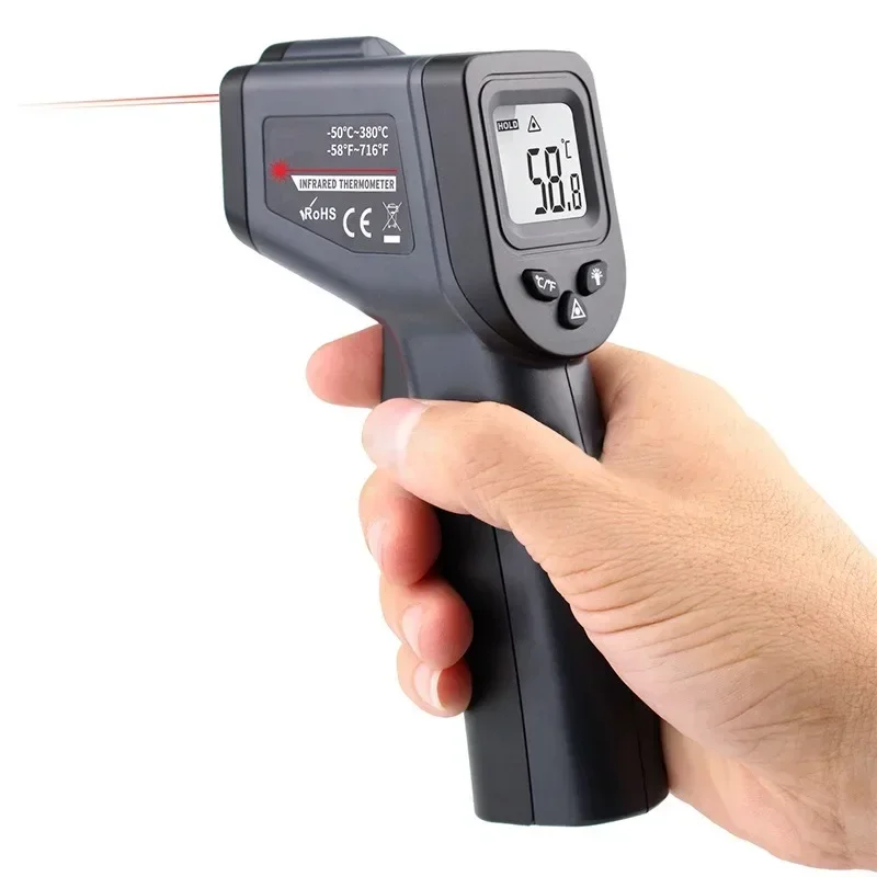 Basic model -50-380 degrees Digital Infrared Thermometerdegree  laser Non-Contact Thermometer Gun thermometer