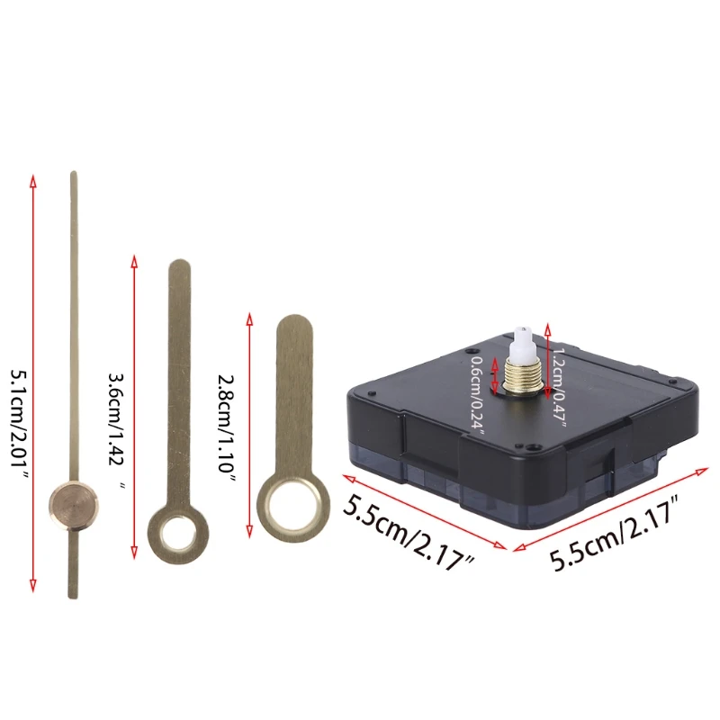 Silent Wall Clock Movement Mechanisms, Battery Powered DIY Repair Parts, Replacement with Hands