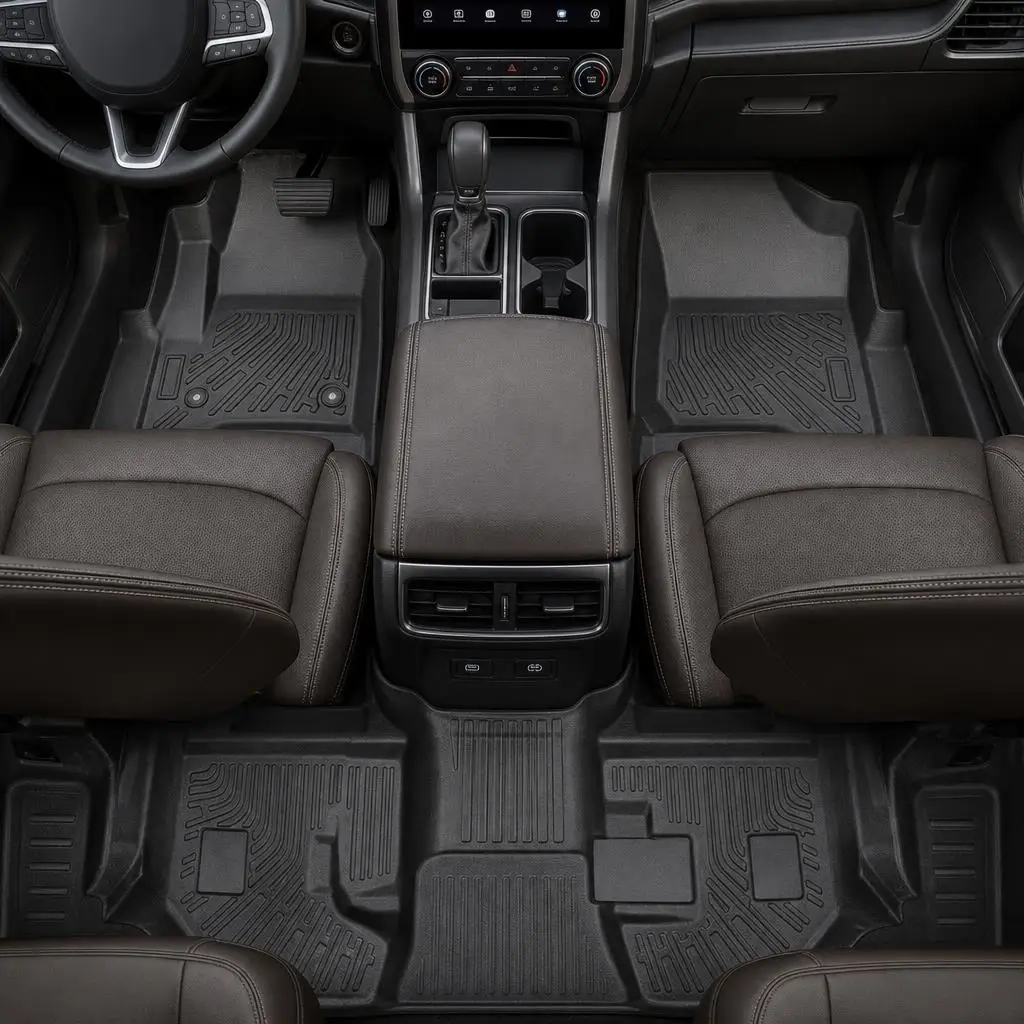 

Full Set Of All-Weather Floor Mats And Pads For Chevrolet Suburban Gmc Yukon From 2015 To 2020