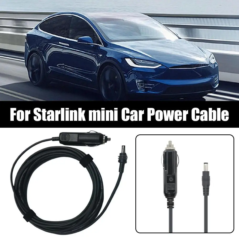 Car Charging Cable To DC for StarLink Mini With Indicator Light for StarLink Mini Waterproof DC Male Plug To Cigarette Lighter