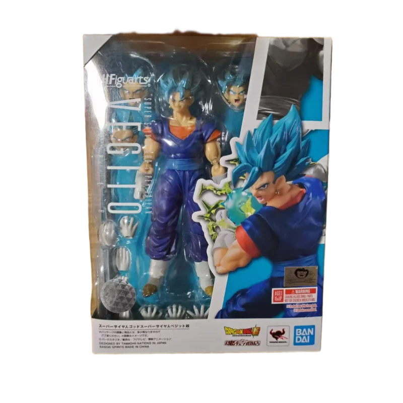 Genuine Bandai  Dragon Ball SHF Super Saiyan God VRGITO Anime Action Figures Model Toy Collectible Gift for Toys Hobbies Kid