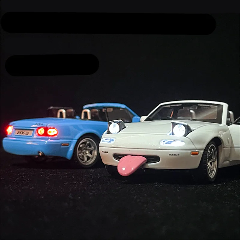 1:32 MAZDA MX-5 Alloy Sports Car Model Diecasts Metal Racing Car Vechiles Model Sound Light Simulation Collection Kids Toys Gift